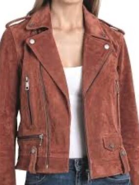 EUC Bagatelle NYC Suede Biker Jacket | Soft Leather Moto Jacket
